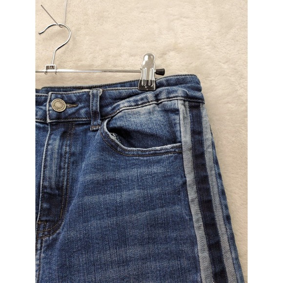 KanCan Jeans Women's‎ Size 27 Blue Denim Cotton Pockets Flat Front Straight Leg - Picture 5 of 11